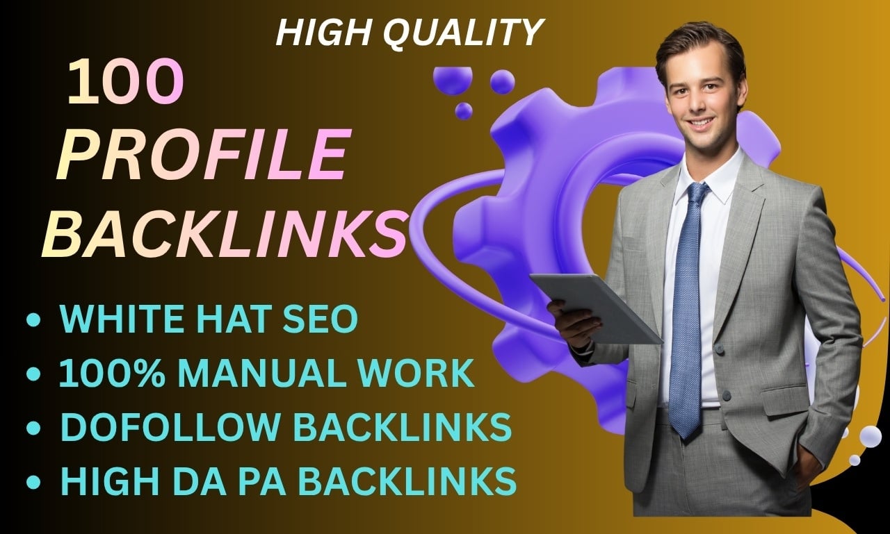 I will build powerful 100 profile backlinks for your website grow