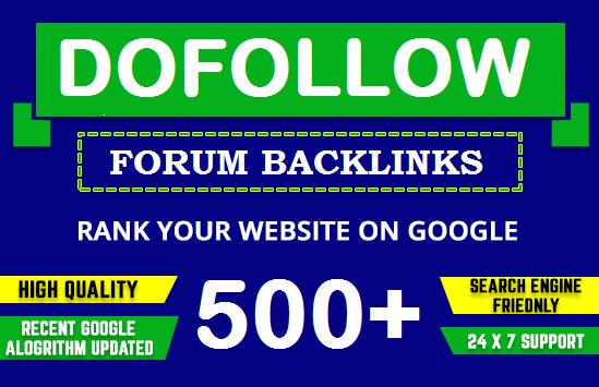 I will create 500 semi-automatic backlinks on forums ...