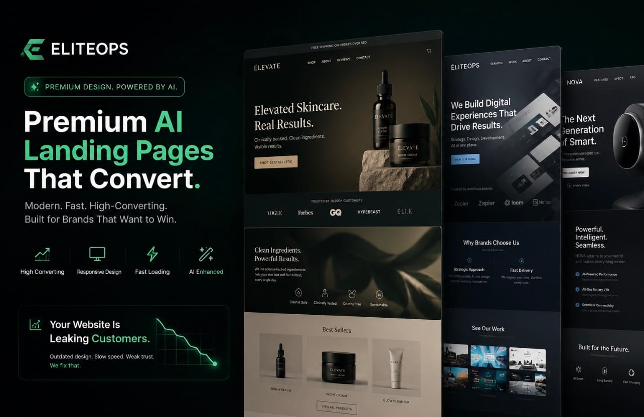 i will design a premium ai powered landing page or mo...