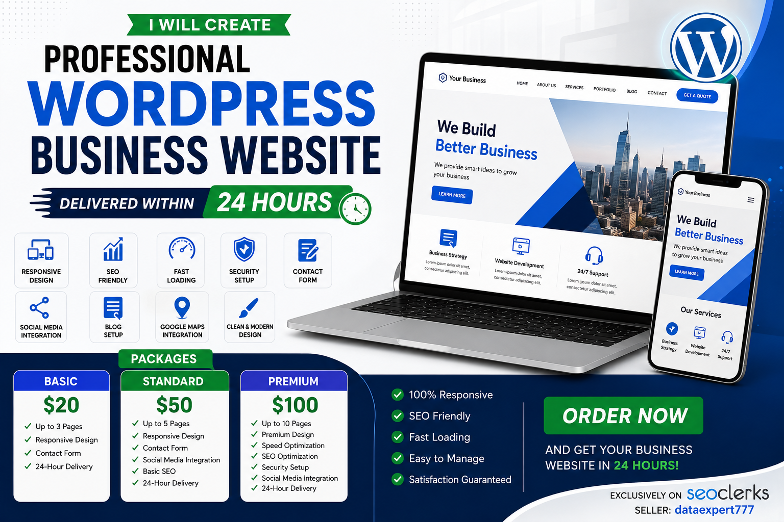 I Will Create a Professional WordPress Business Websi...