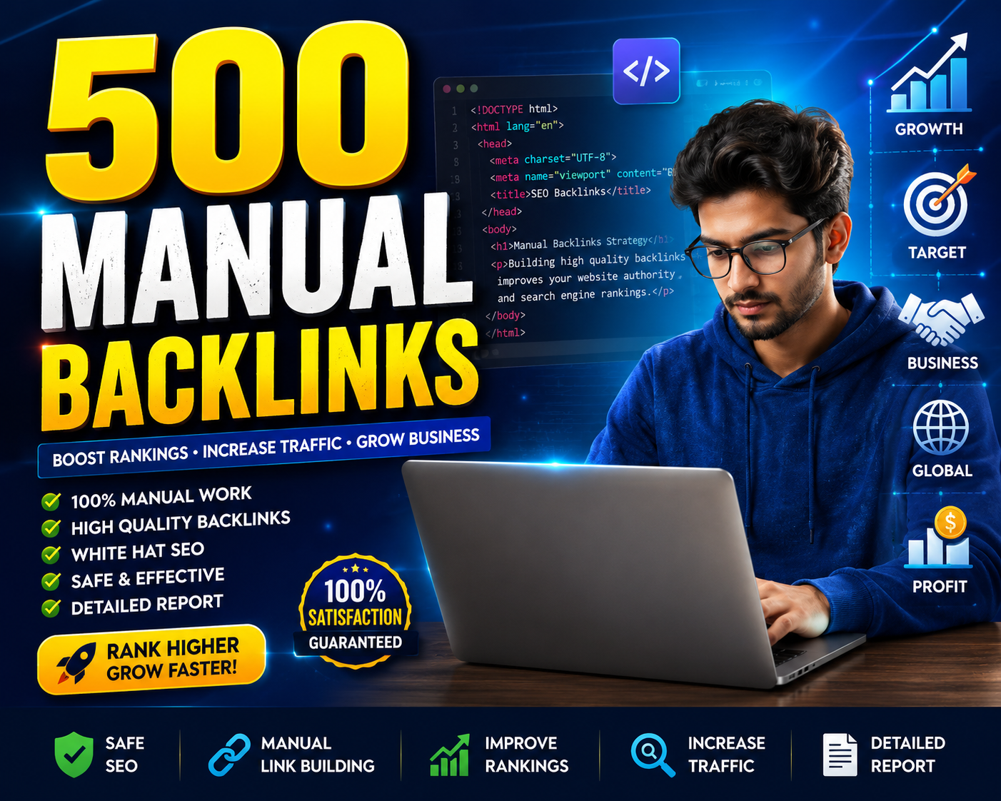 I Will Build 500 Manual Link Building Backlinks for Better SEO and Google Rankings