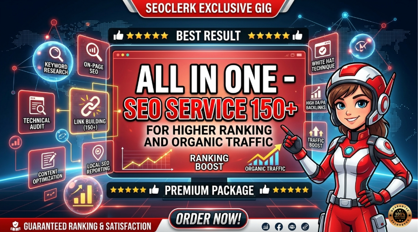 Guaranteed Ranking Boost - All In One SEO Service 150+ Authority Backlinks to Boost Website Rank