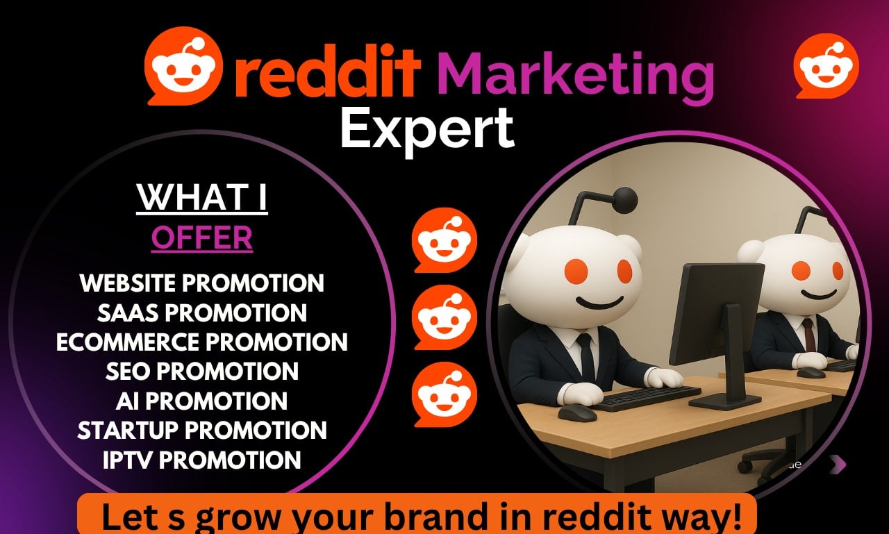 I Will Promote Your Website via reddit post upvote and comment to Increase traffic and sales