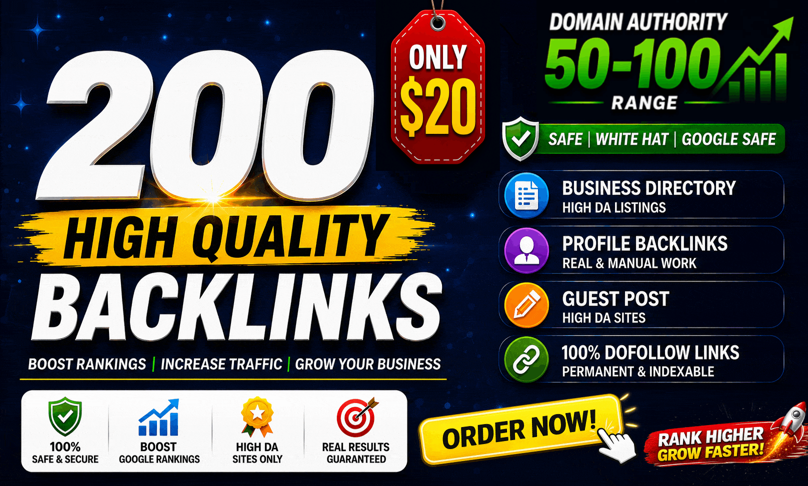 Powerful DA 50-100 SEO Backlinks For Better Rankings
