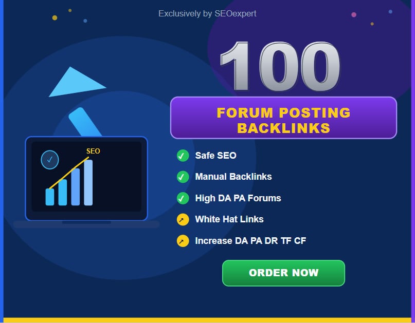 I Will Do 100 High DA Forum Posting With Dofollow Bac...