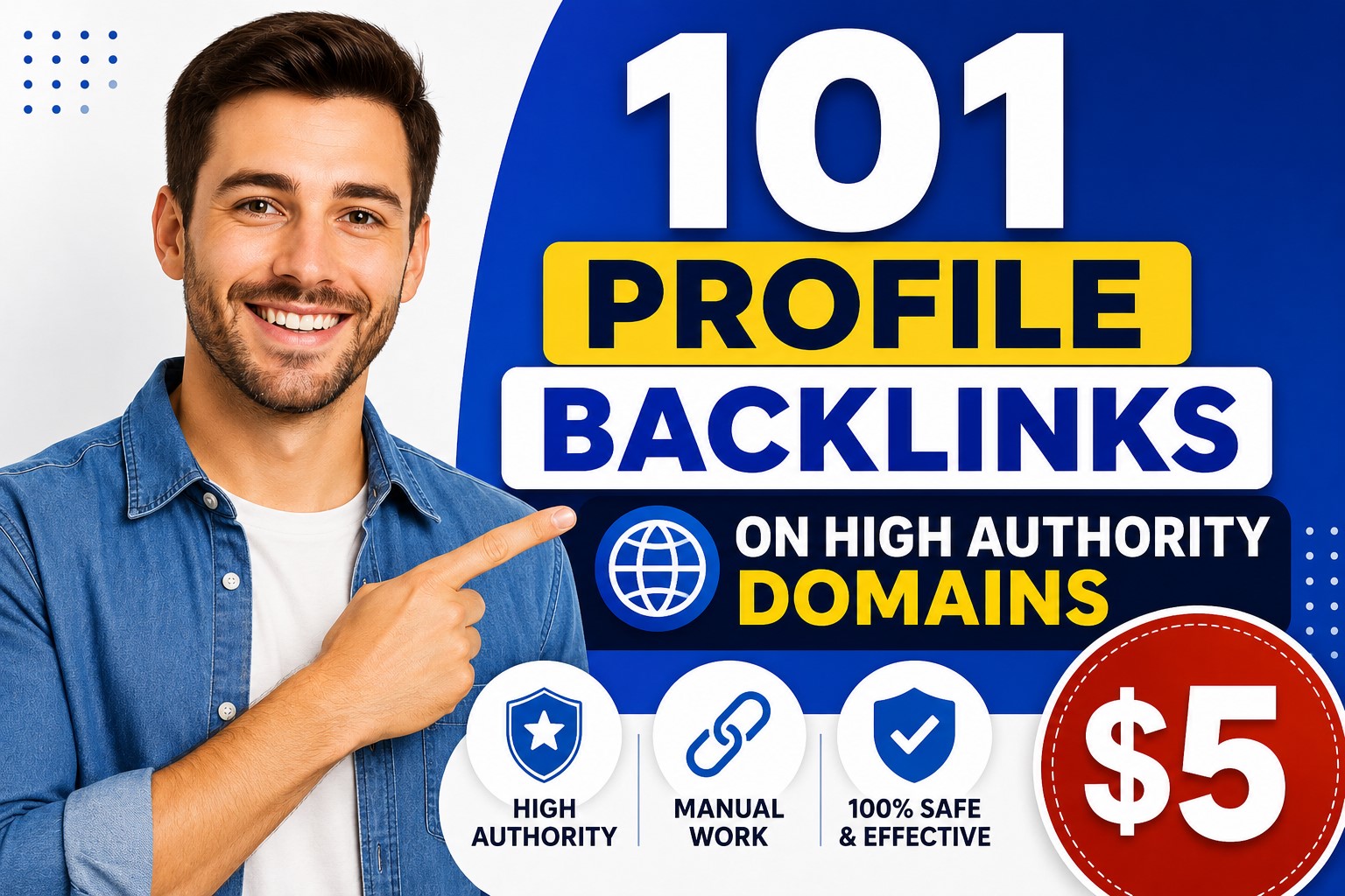 I will manually create 101 profile backlinks on high ...