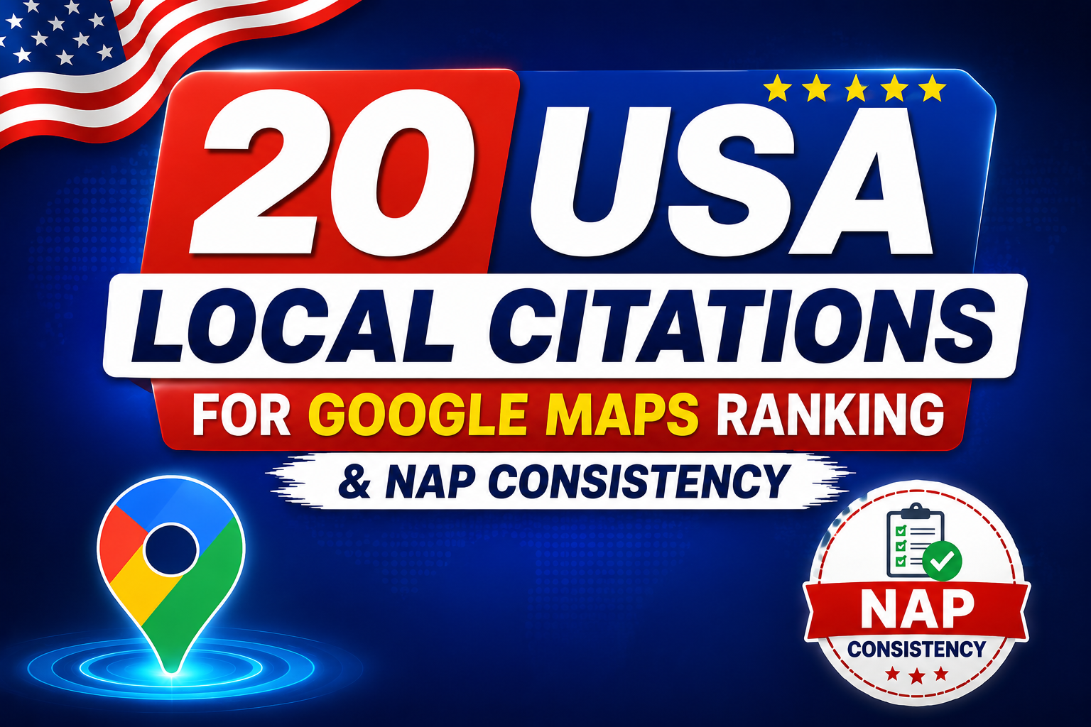 I Will Create 20 USA Local Citations for Google Maps Ranking & NAP Consistency