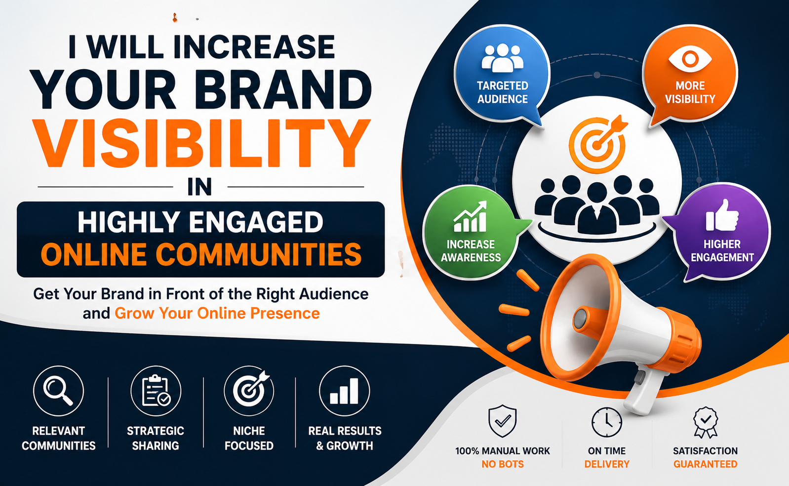 I Will Increase Your Brand Visibility and reached the right targeted Engaged Online Communities