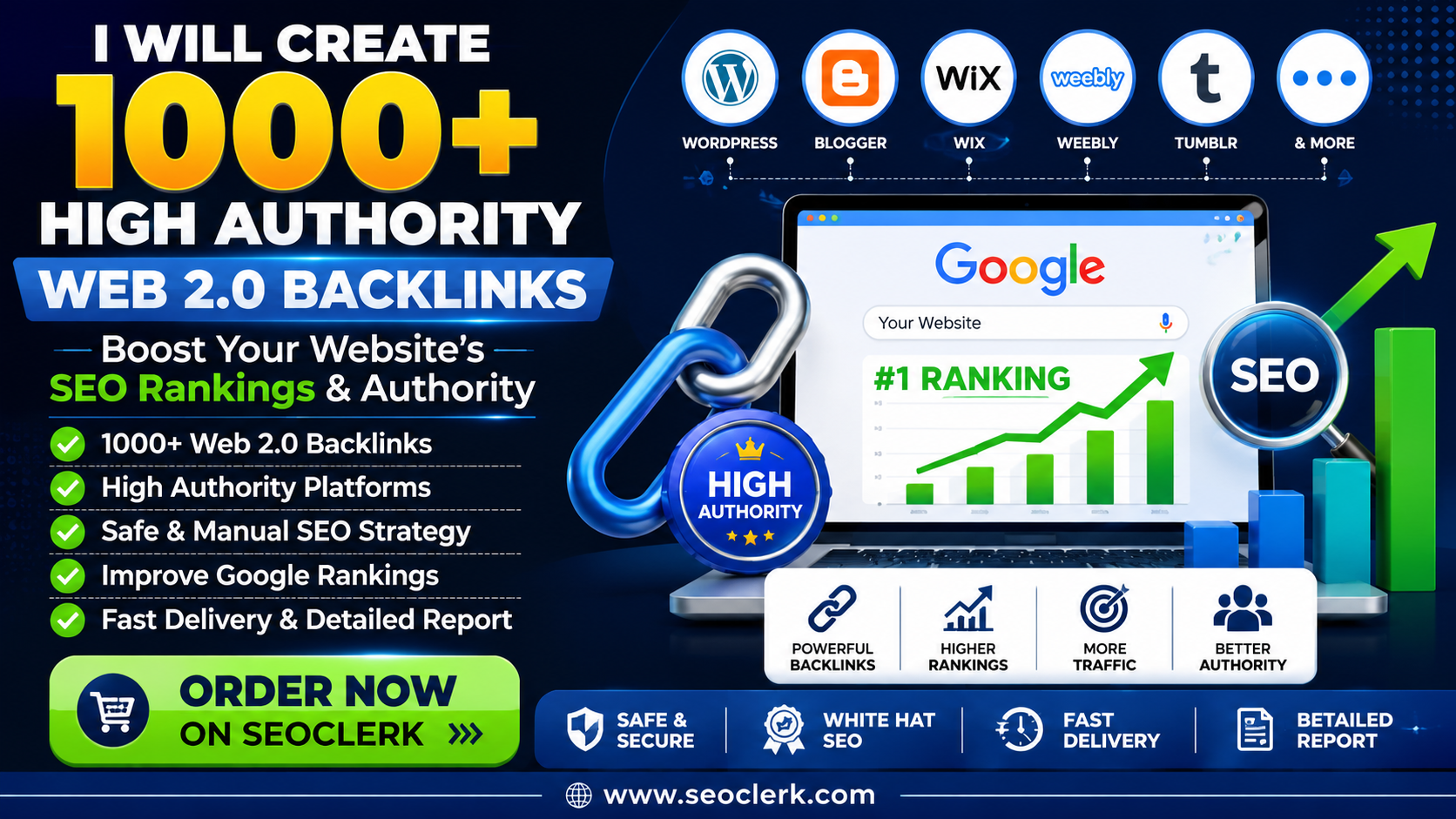 I Will Create 1000+ High Authority Web 2.0 Backlinks for SEO Rankings