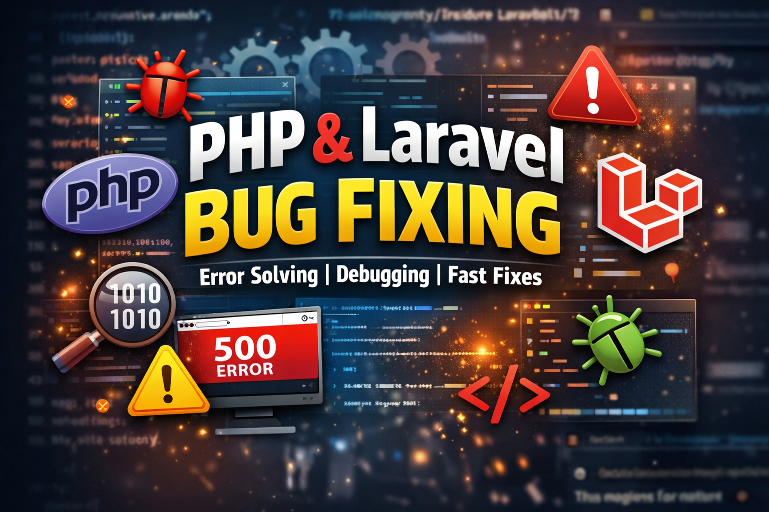 I will fix website bugs, wordpress, PHP, laravel, and javascript errors