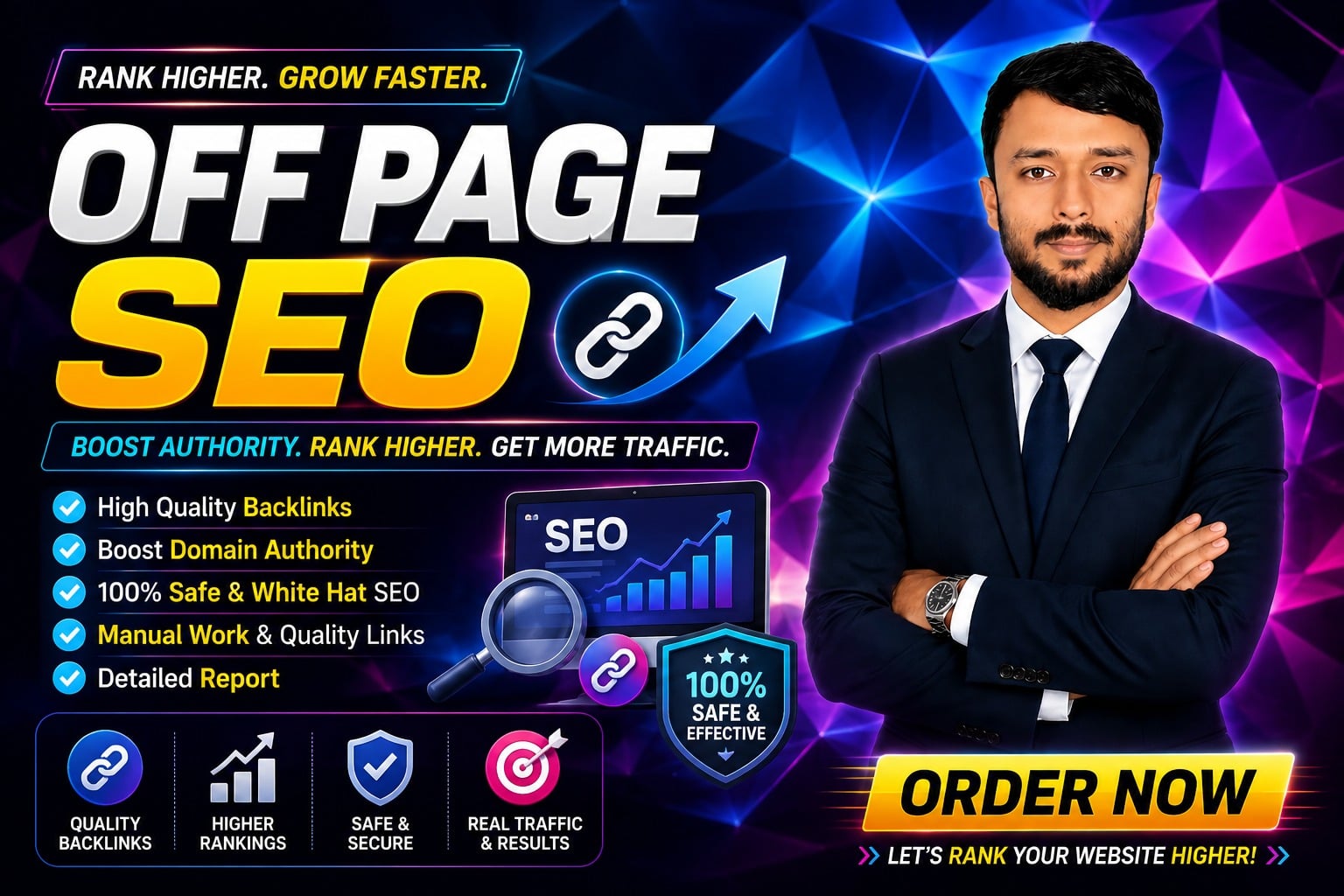 I will build quality off page SEO backlinks