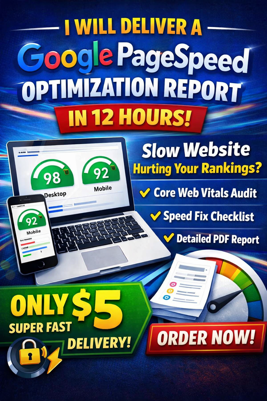 I will deliver a comprehensive Google PageSpeed Optim...