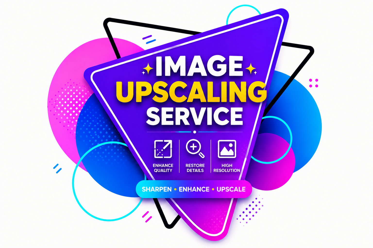 I will upscale and enhance images using AI to HD qual...