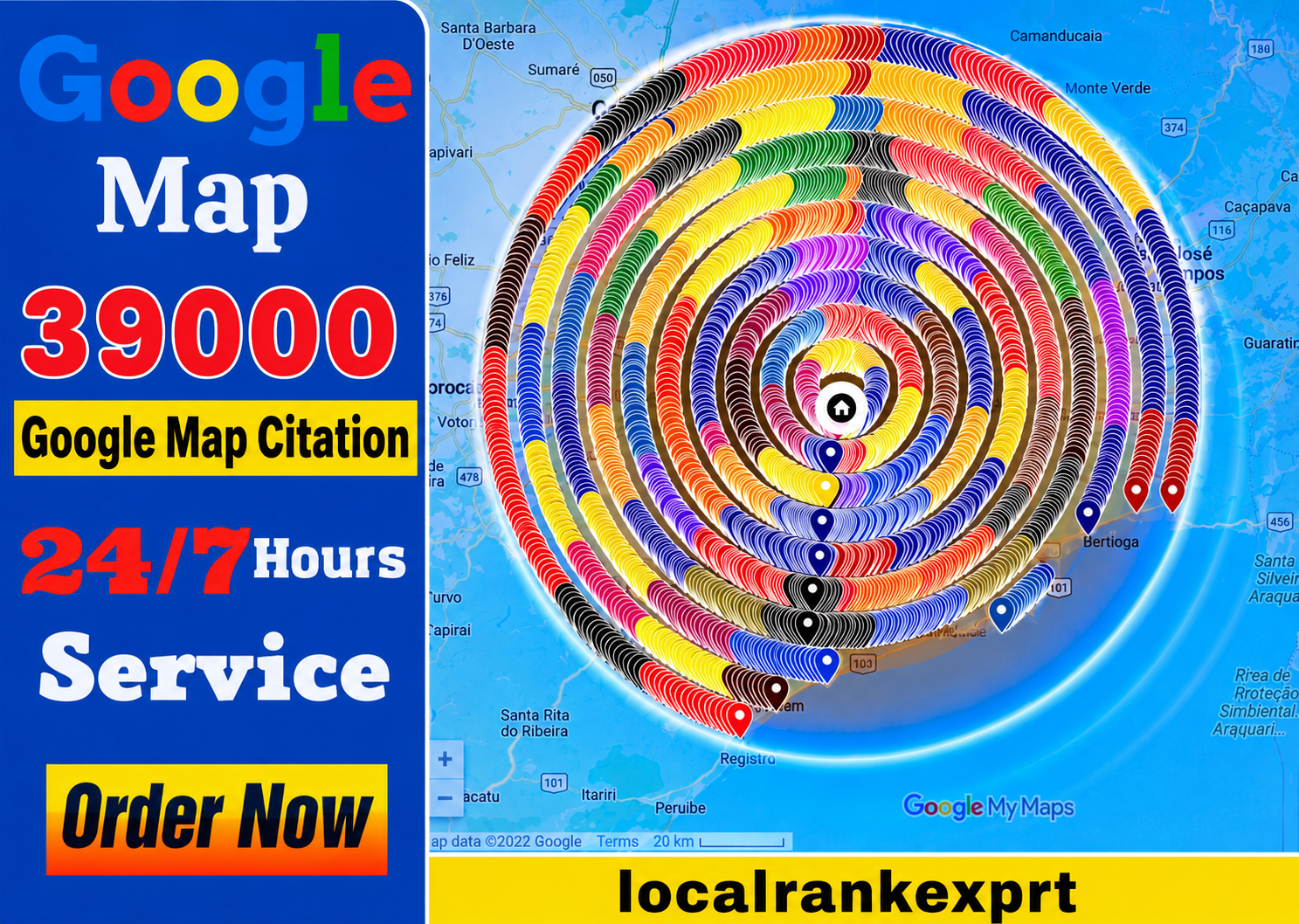 I will do 39,000 Google Map citation for local SEO GM...