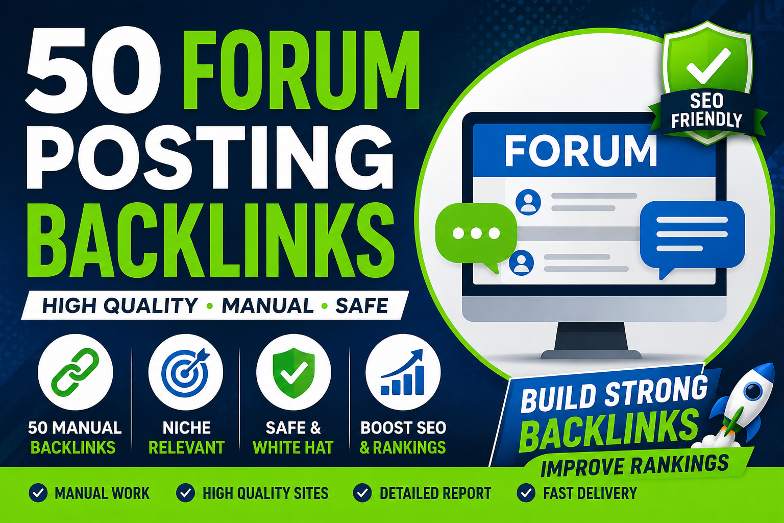 I Will Create 50 Manual Forum Posting Backlinks for Better SEO