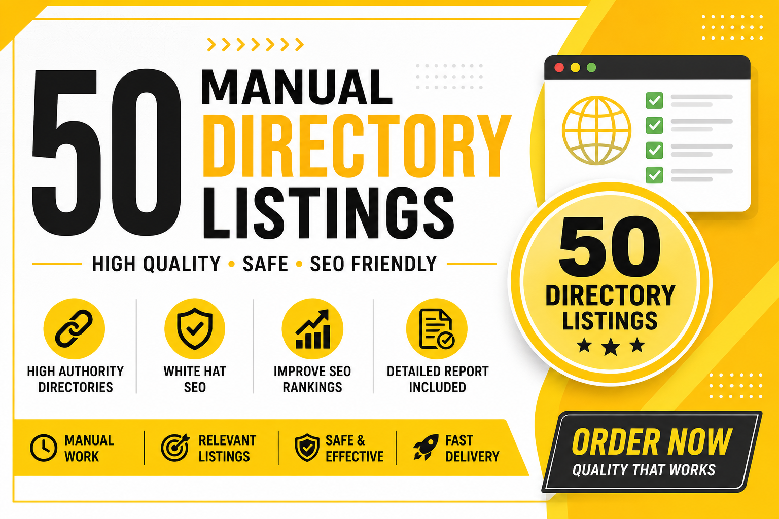 I Will Manual 50 Directory Listing Service for Website with high DA/DR