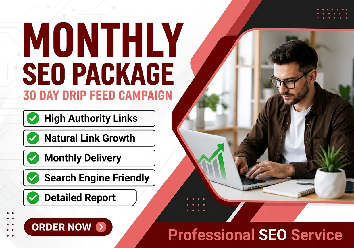 Monthly SEO Package &ndash; 30 Day Drip Feed High Authority Backlink Campaign