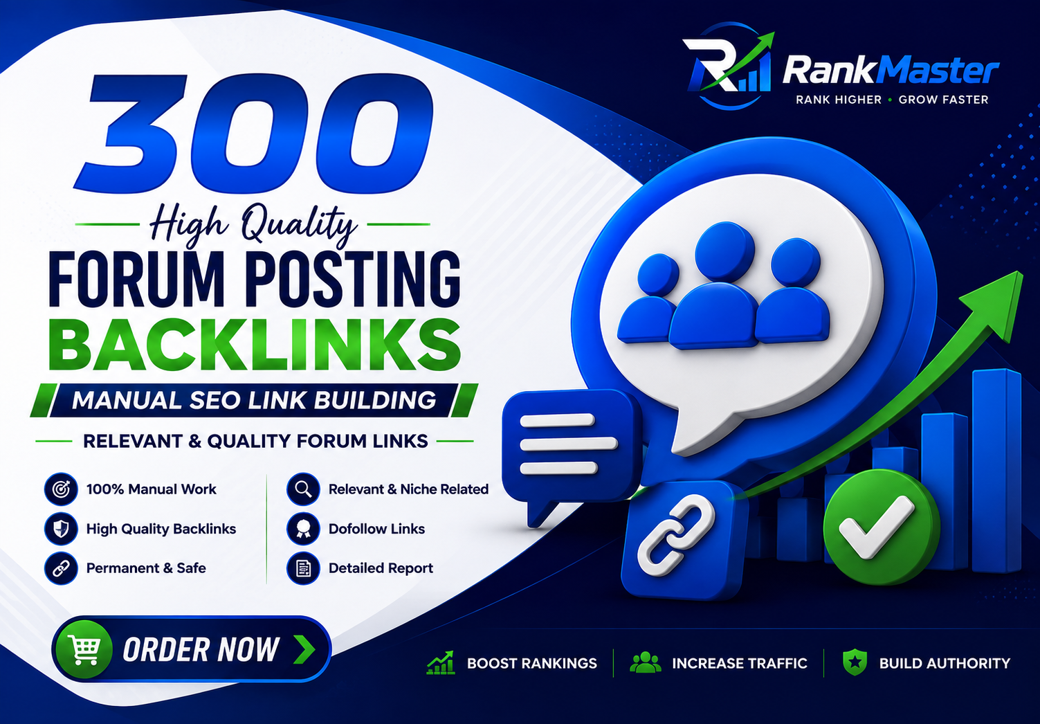 300 High Quality Forum Posting Backlinks Manual SEO L...