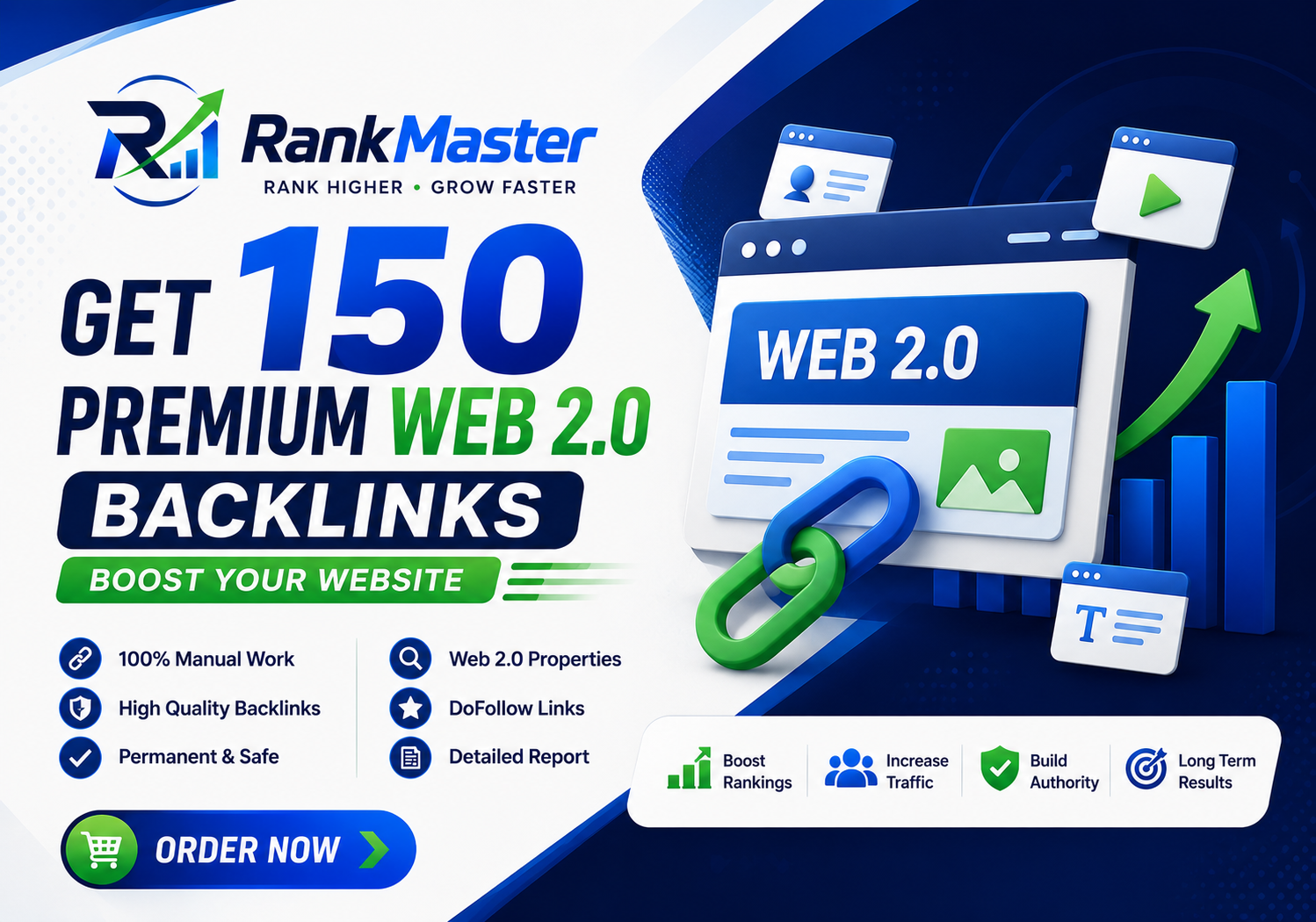 Get 150 Premium Web 2.0 Backlinks Boost Your Website Ranking