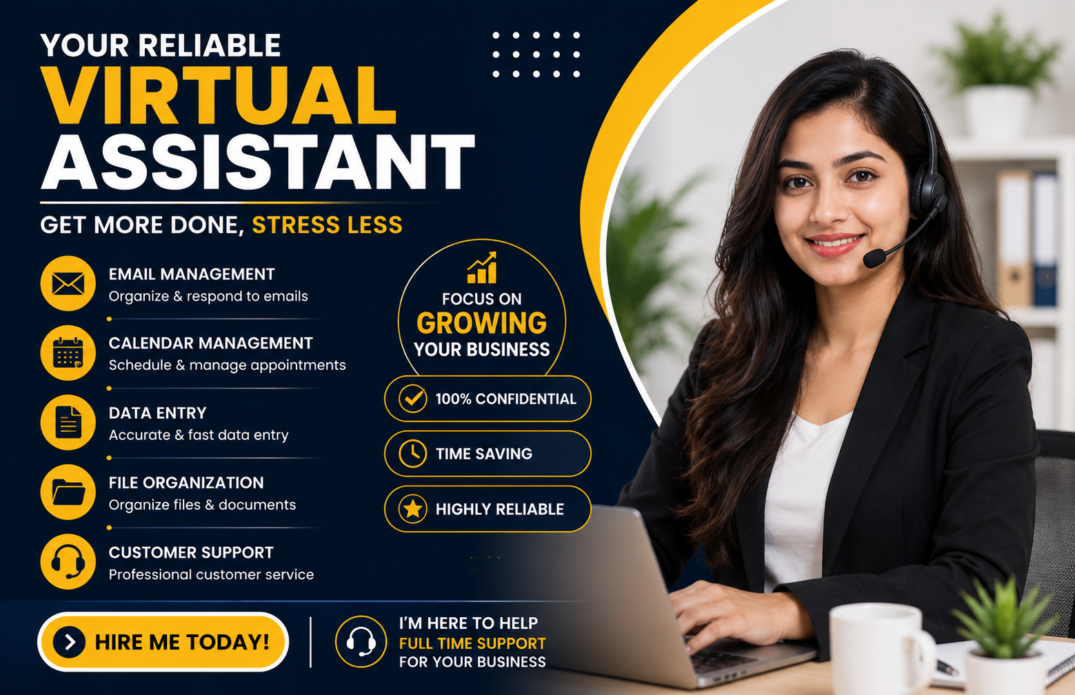 provide organized virtual assistant support with fast...