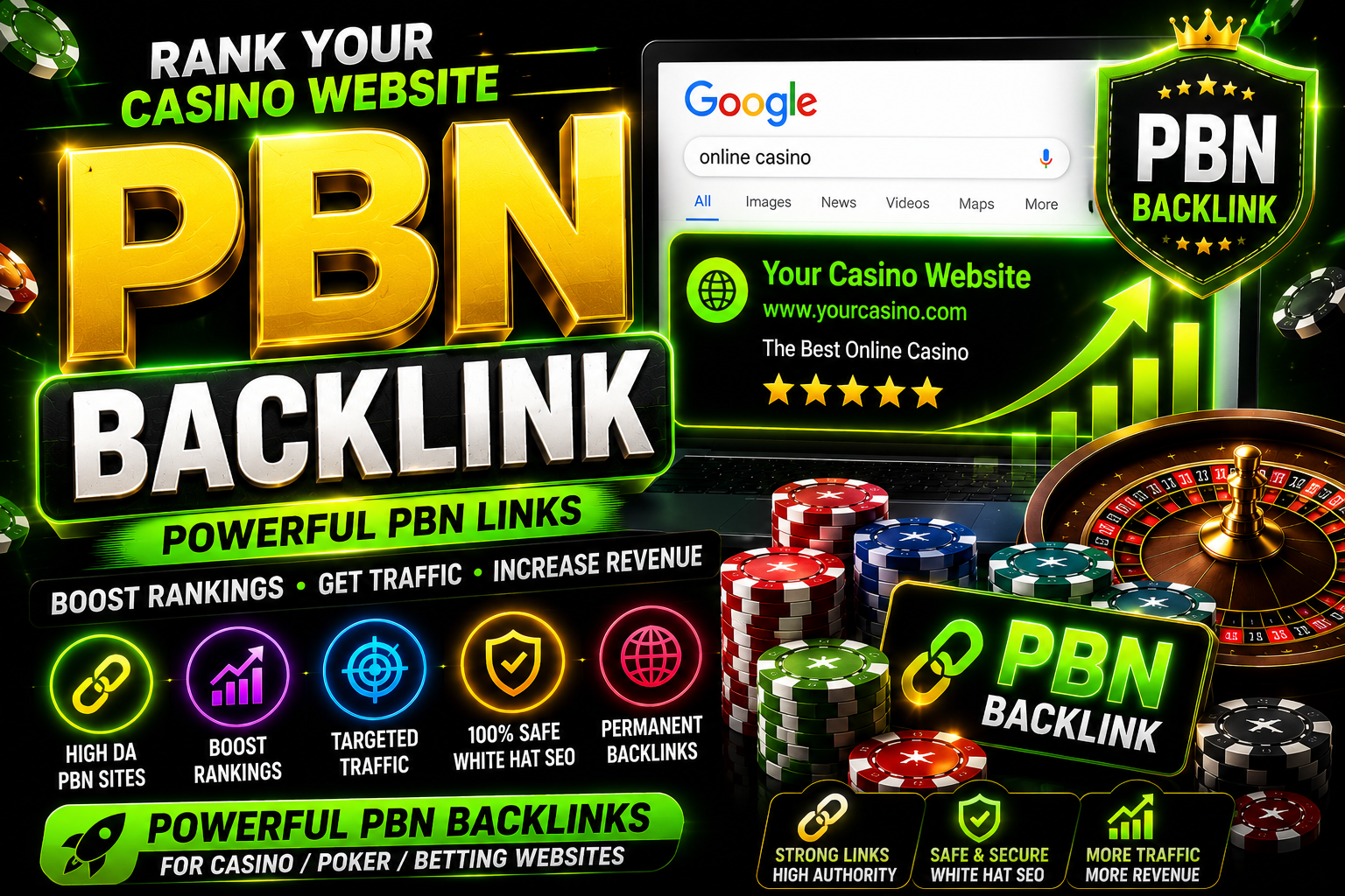 I Will Create Powerful 300 High DA PBN Backlinks for Casino and Gambling SEO 
