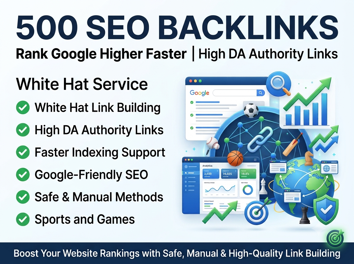 Rank Google higher faster with white hat 500 SEO back...