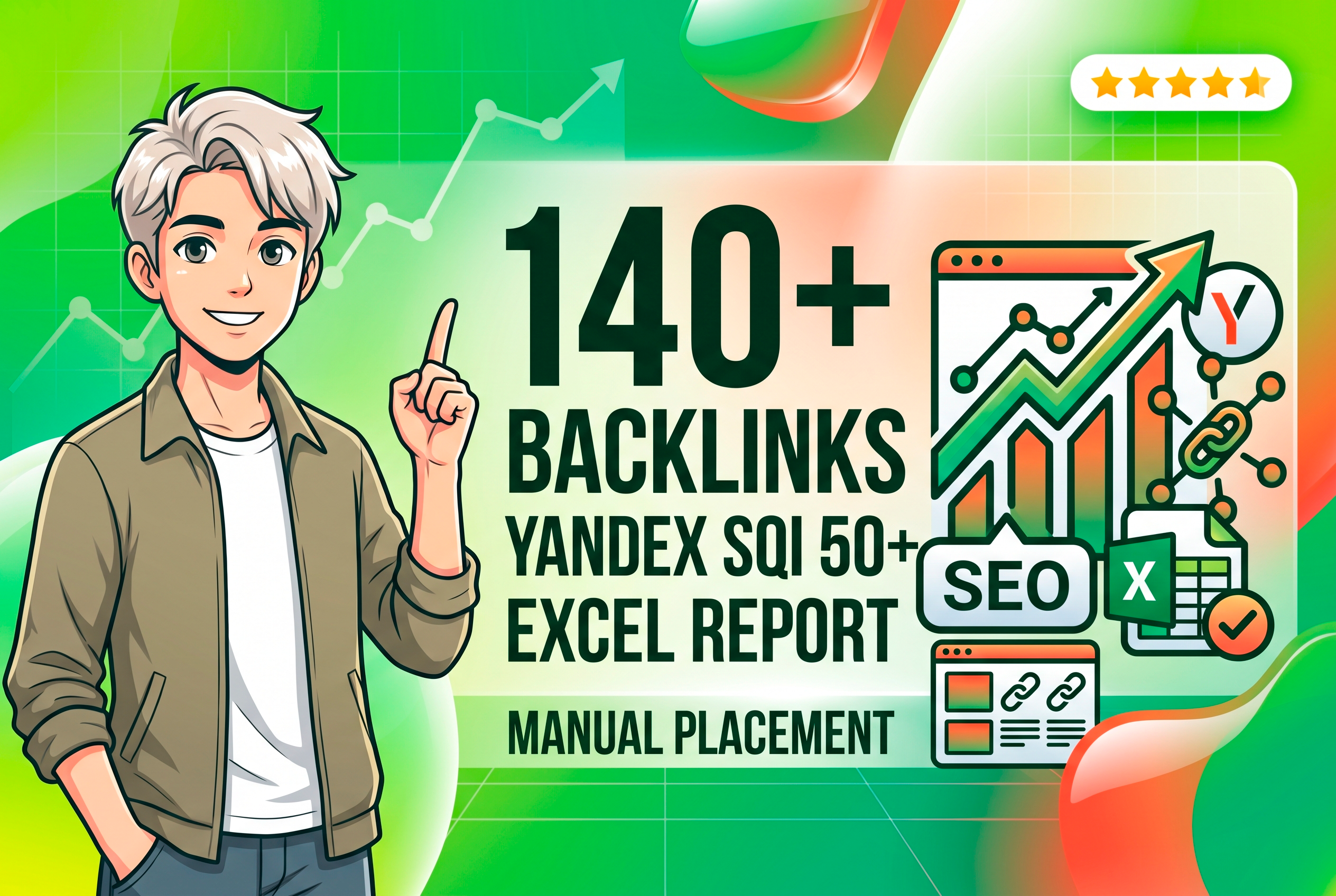 I will manually place 140+ backlinks from IKS 50+ donor site
