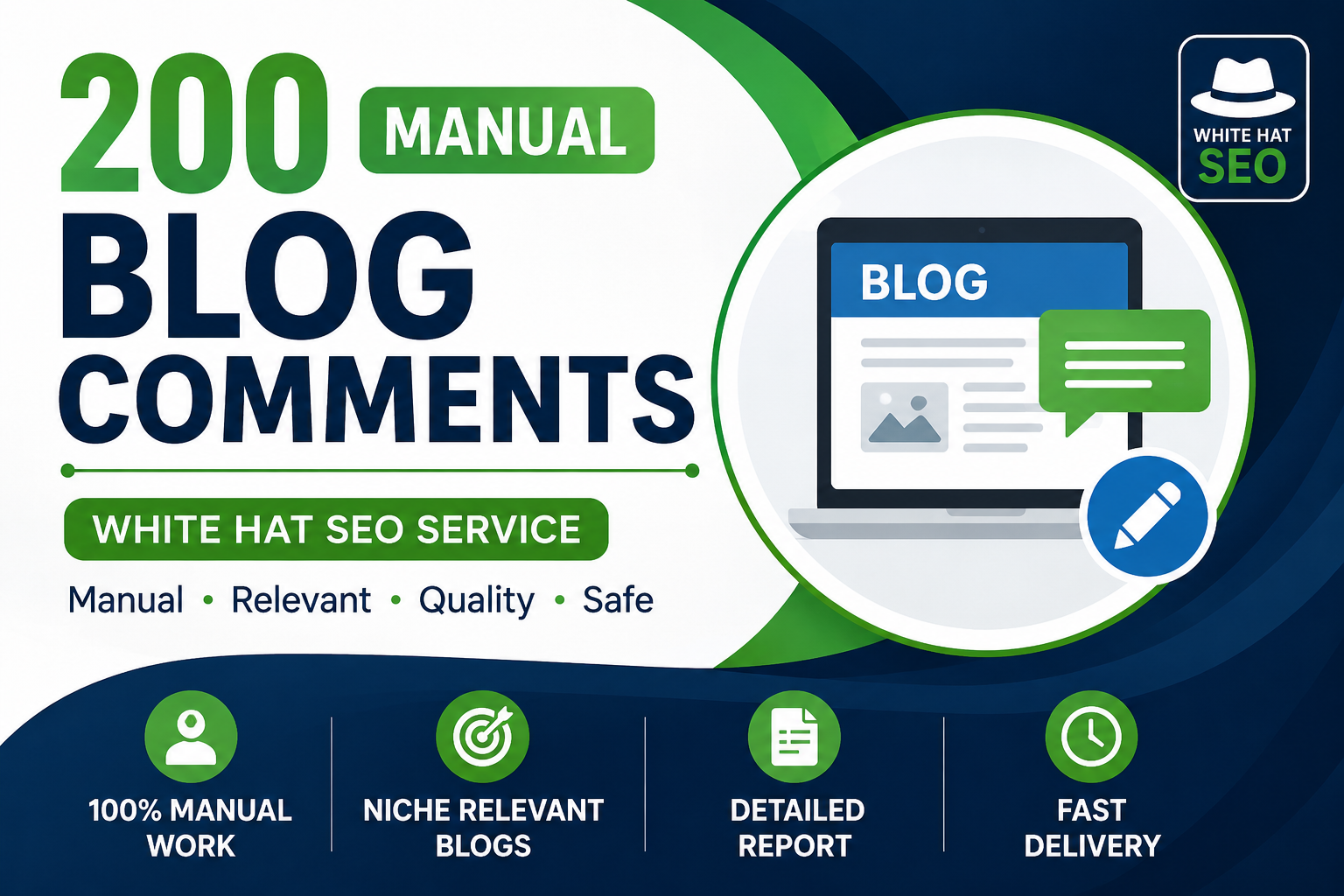 I Will Create 200 Manual Niche Relevant Blog Comment Backlinks for White Hat SEO