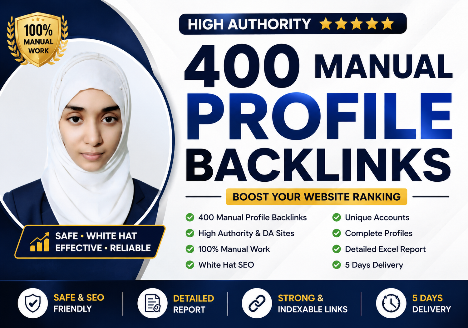 I Will Create 400 High Authority Manual Profile Backl...