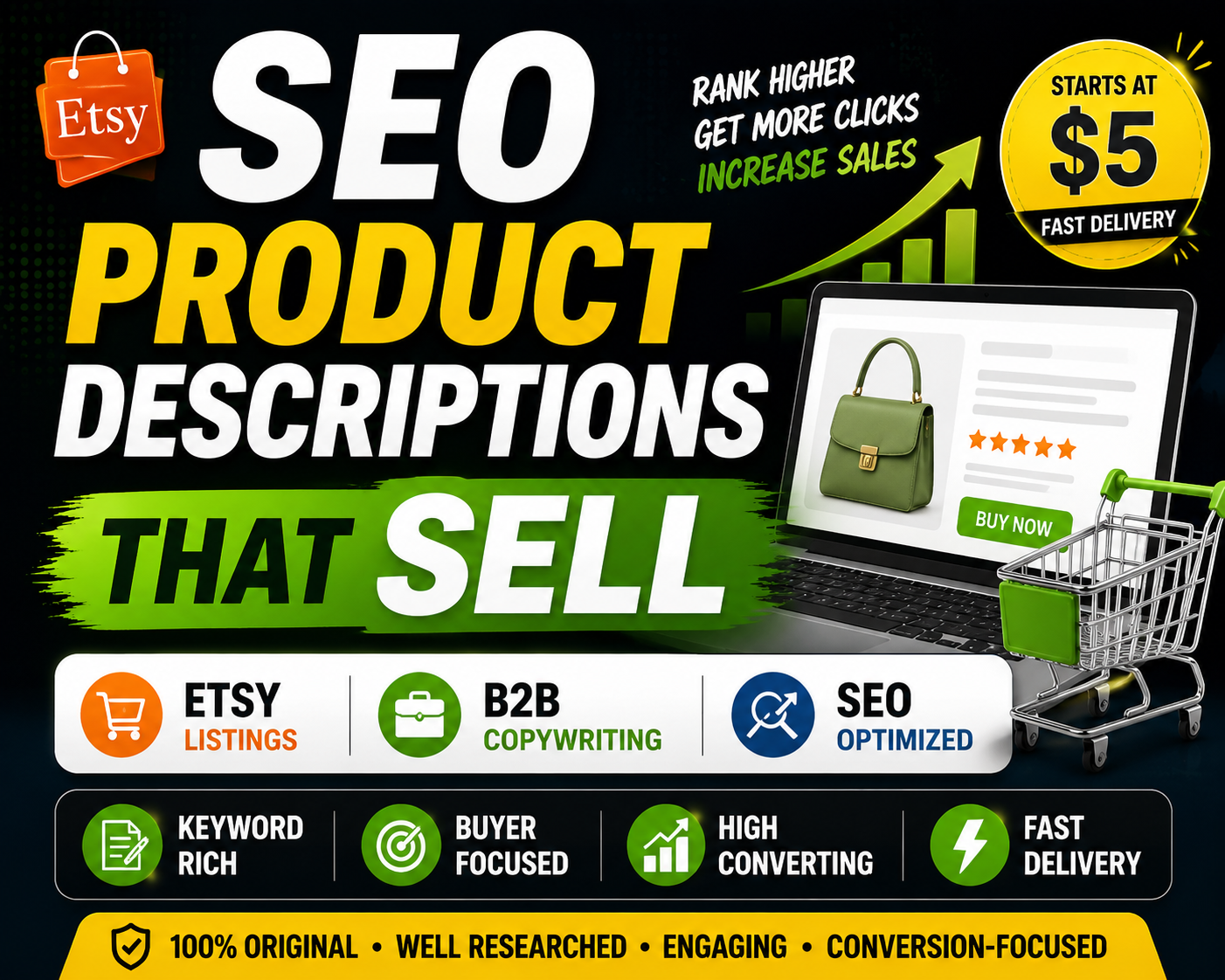 I will optimize your Etsy product listing for SEO and...