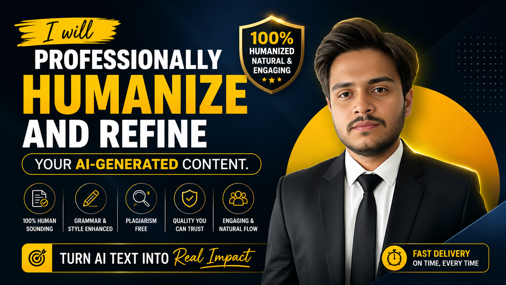 I will professionally humanize and refine your AI-generated content.