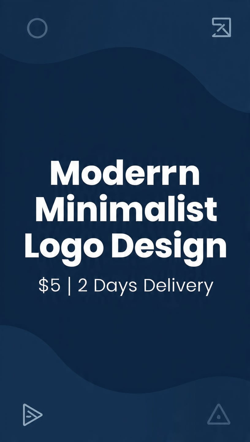 I will design a modern minimalist logo for you