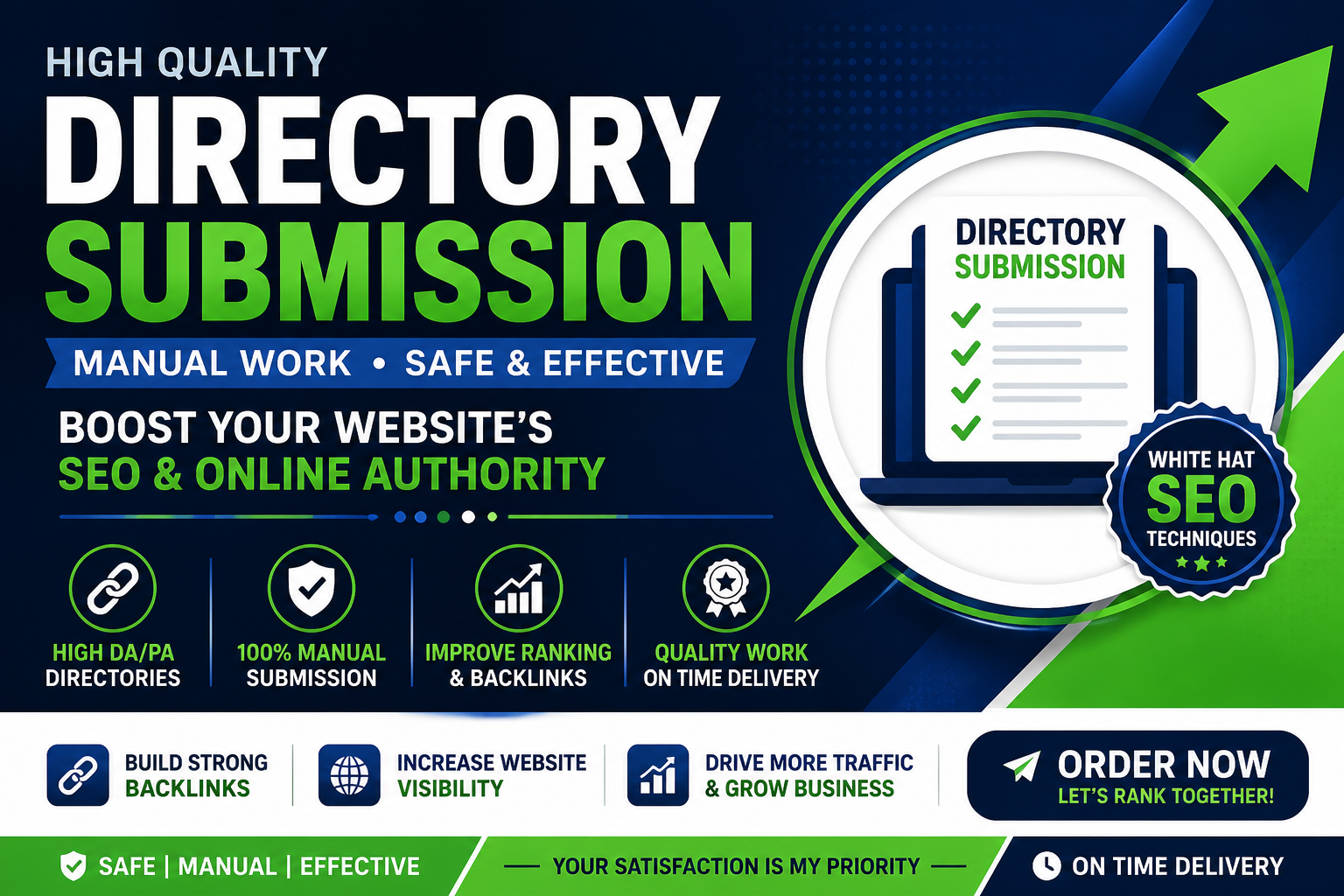  provide Manual 120 Directory Submission dofollow Backlinks to Google Rankings