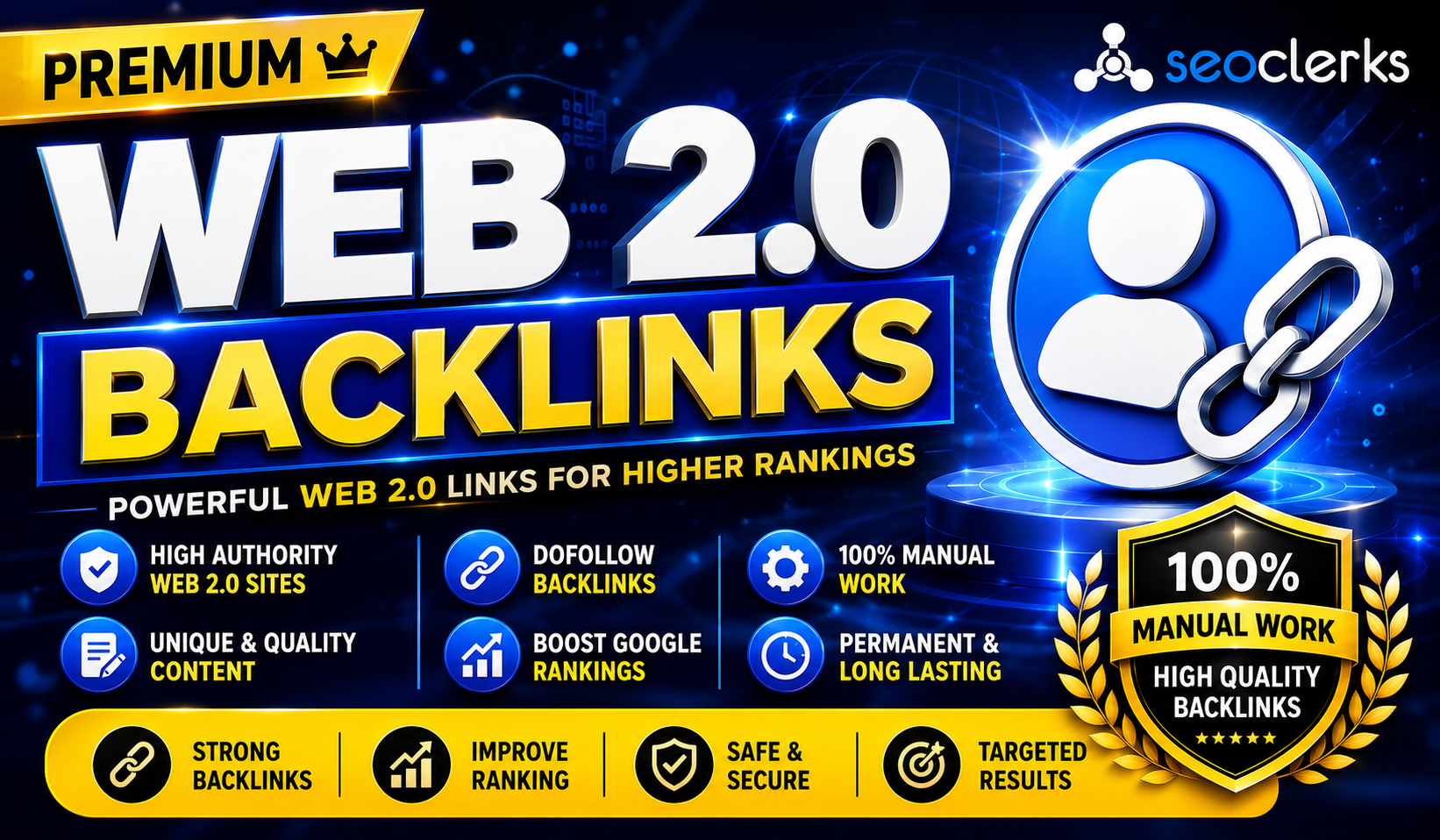Create 120 High Authority Manual Web 2.0 Backlinks White Hat SEO