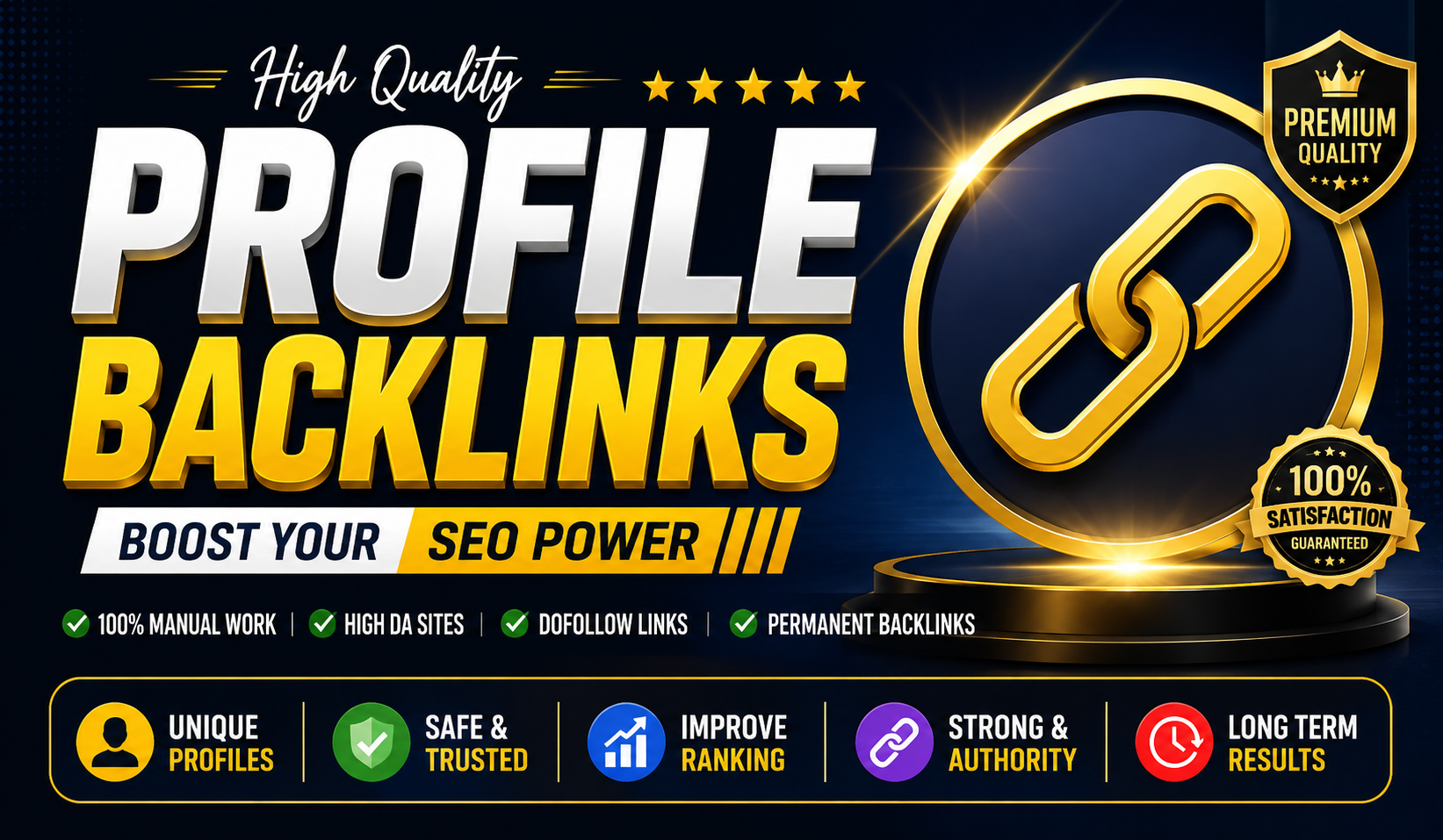  High Authority Manual Dofollow Profile Backlinks for Boost Google Ranking