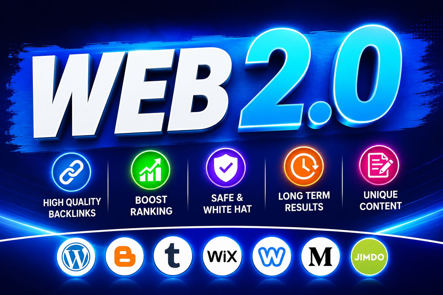 Create 110 Powerful Web 2.0 Backlinks to Boost Rankings, Traffic and Authority