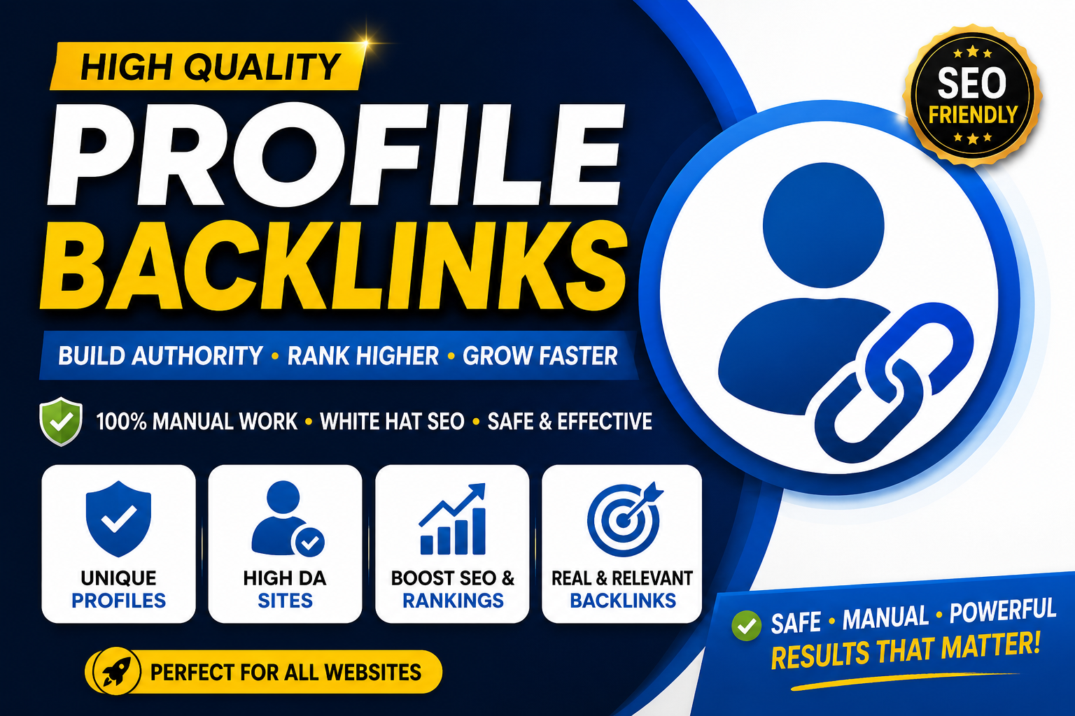 Build 120 High Authority Profile Backlinks Manually for SEO, Google Ranking & Traffic