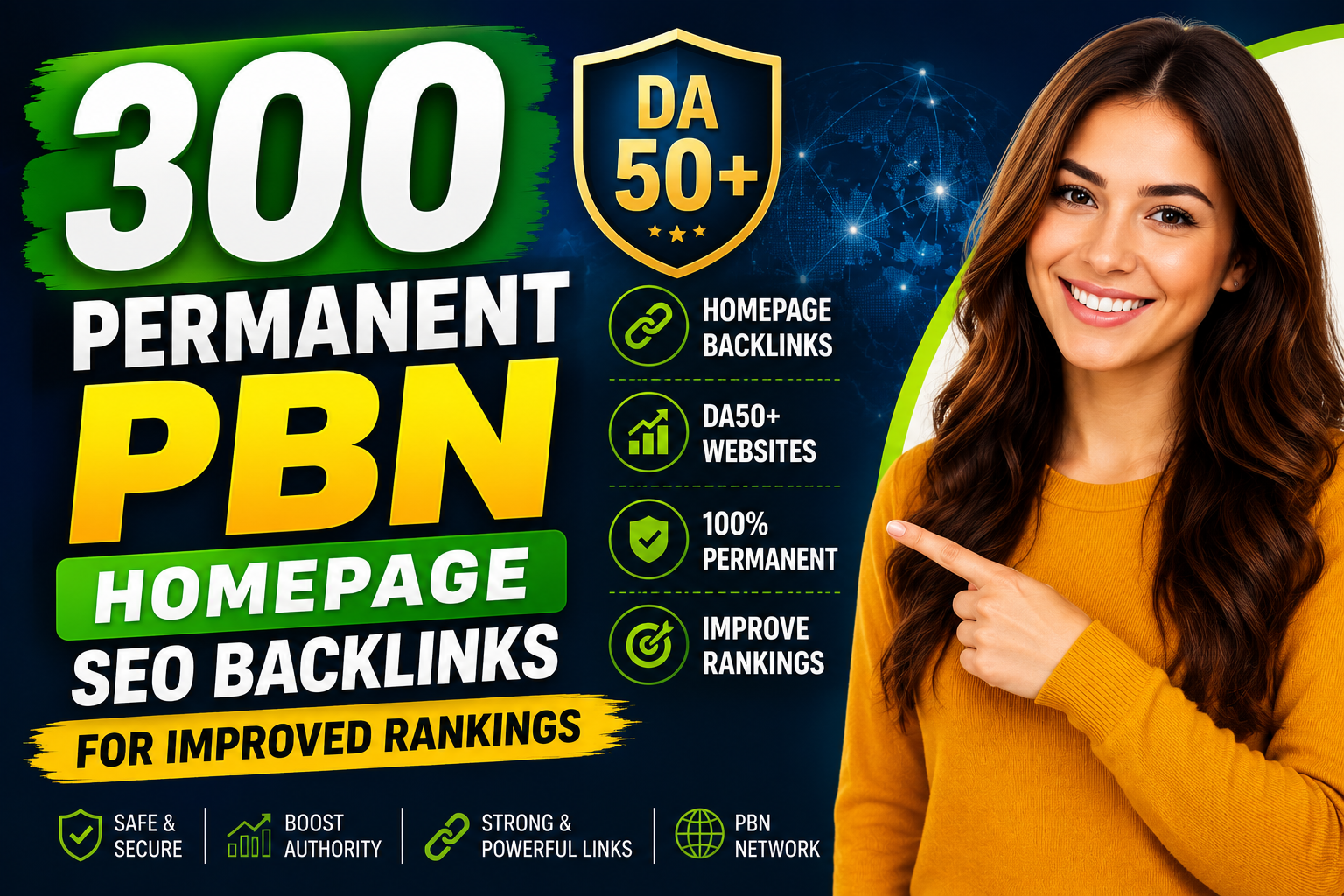 300 Permanent DA50+ PBN Homepage SEO Backlinks for Improved Rankings