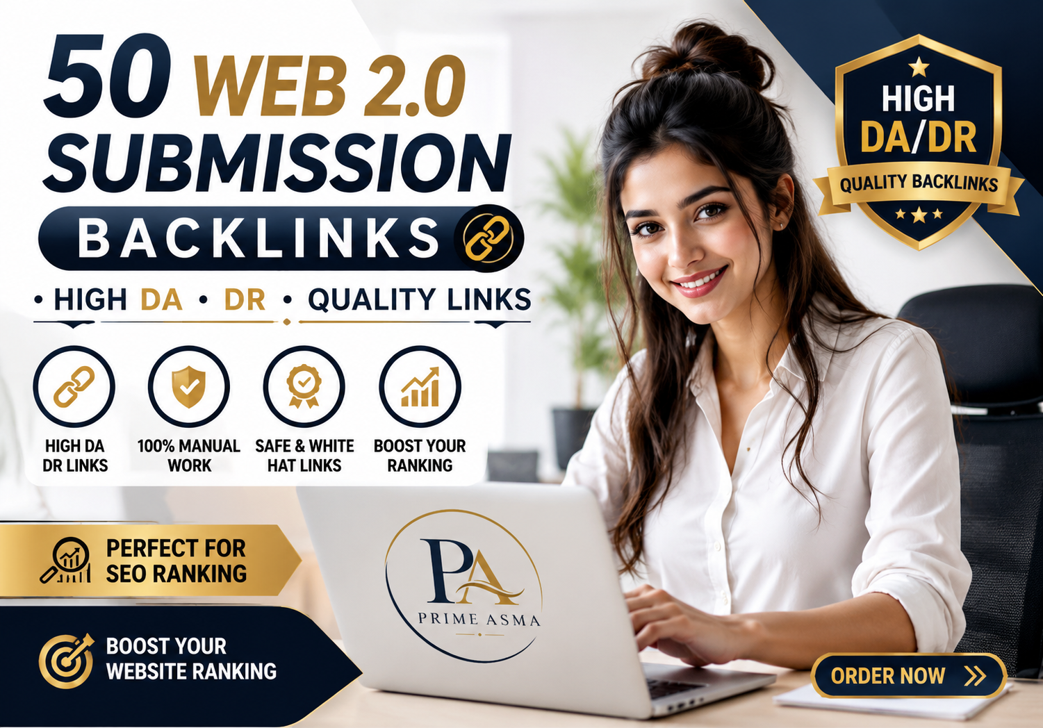 I Will Provide 50 Web 2.0 Submission backlinks high da dr links