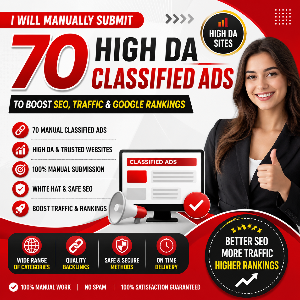 I Will Manually Submit 70 High DA Classified Ads to Boost SEO, Traffic & Google Rankings