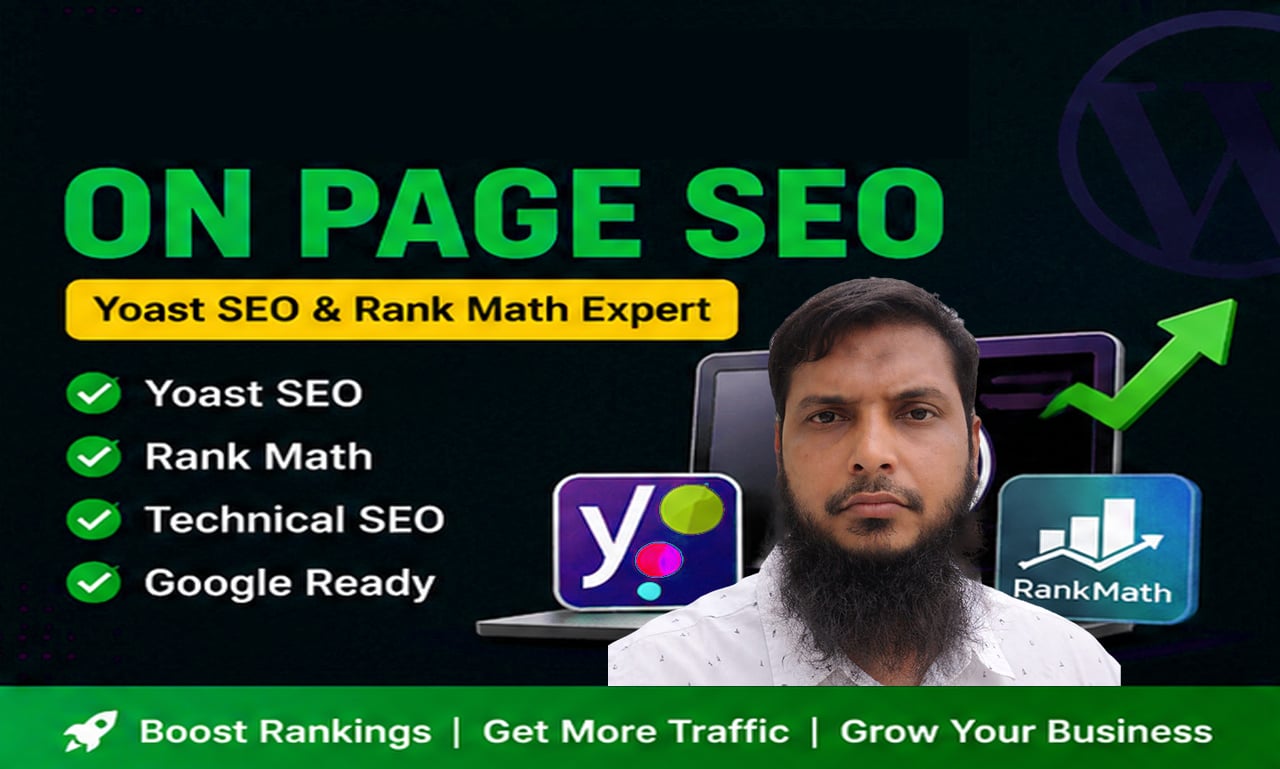 I Will Do Professional On Page SEO Optimization for WordPress, Rank Math & Yoast SEO