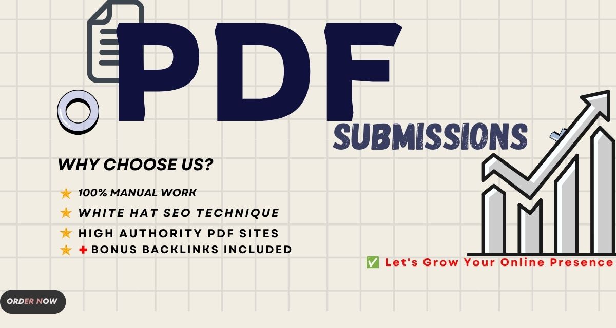25 Manual PDF Submissions on High Authority Sites for SEO Growth⭐