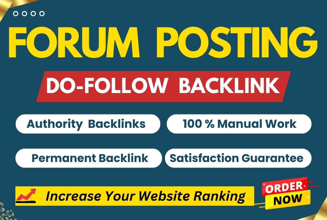 Get Google Rank with 30 Manual Forum Posting Do-Follo...