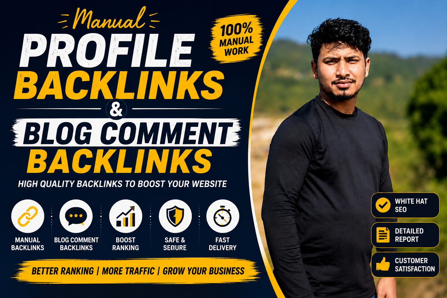 I will create 50 manual profile backlinks for better SEO