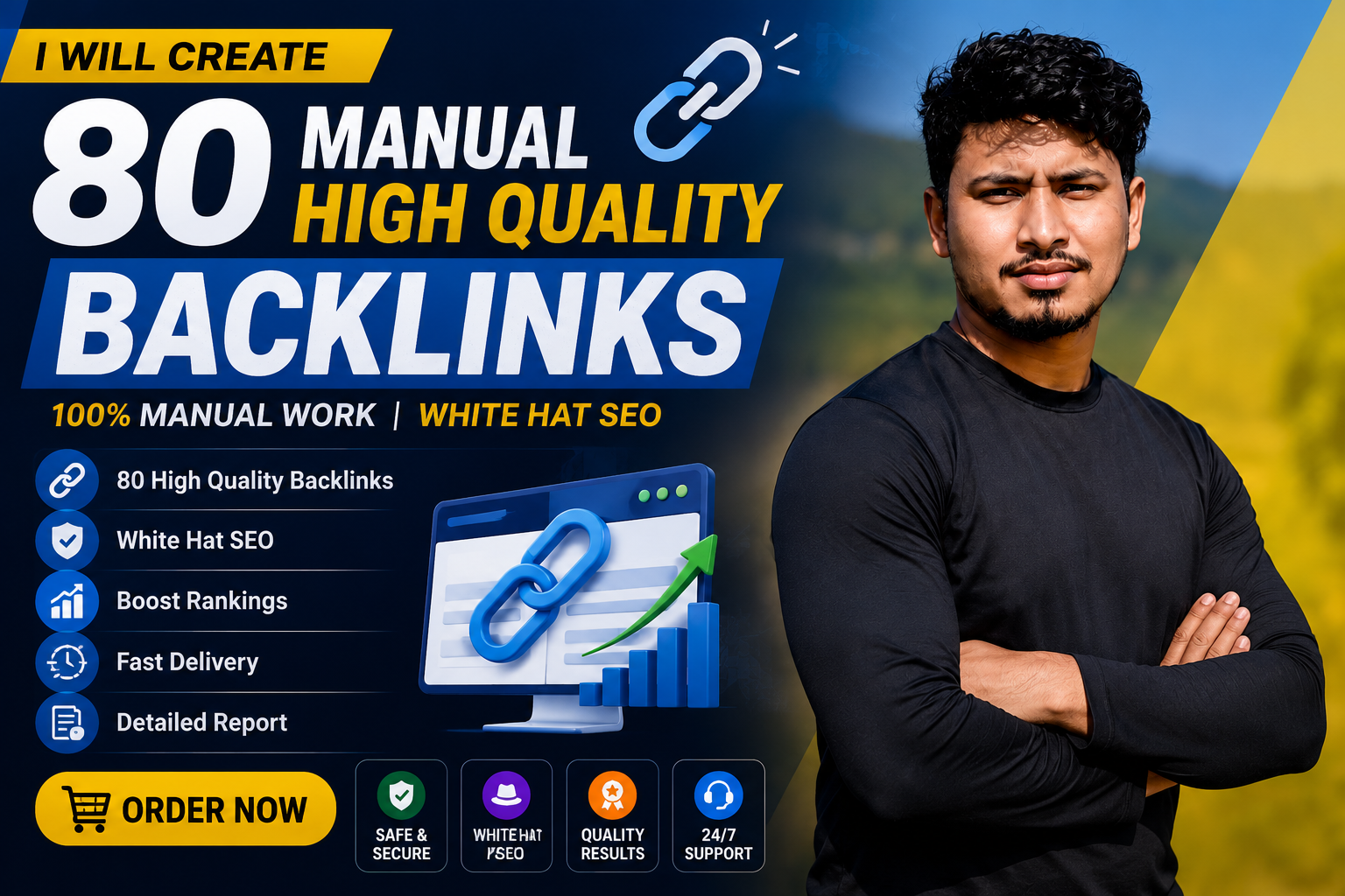 I will build 80 high DA profile backlinks manually