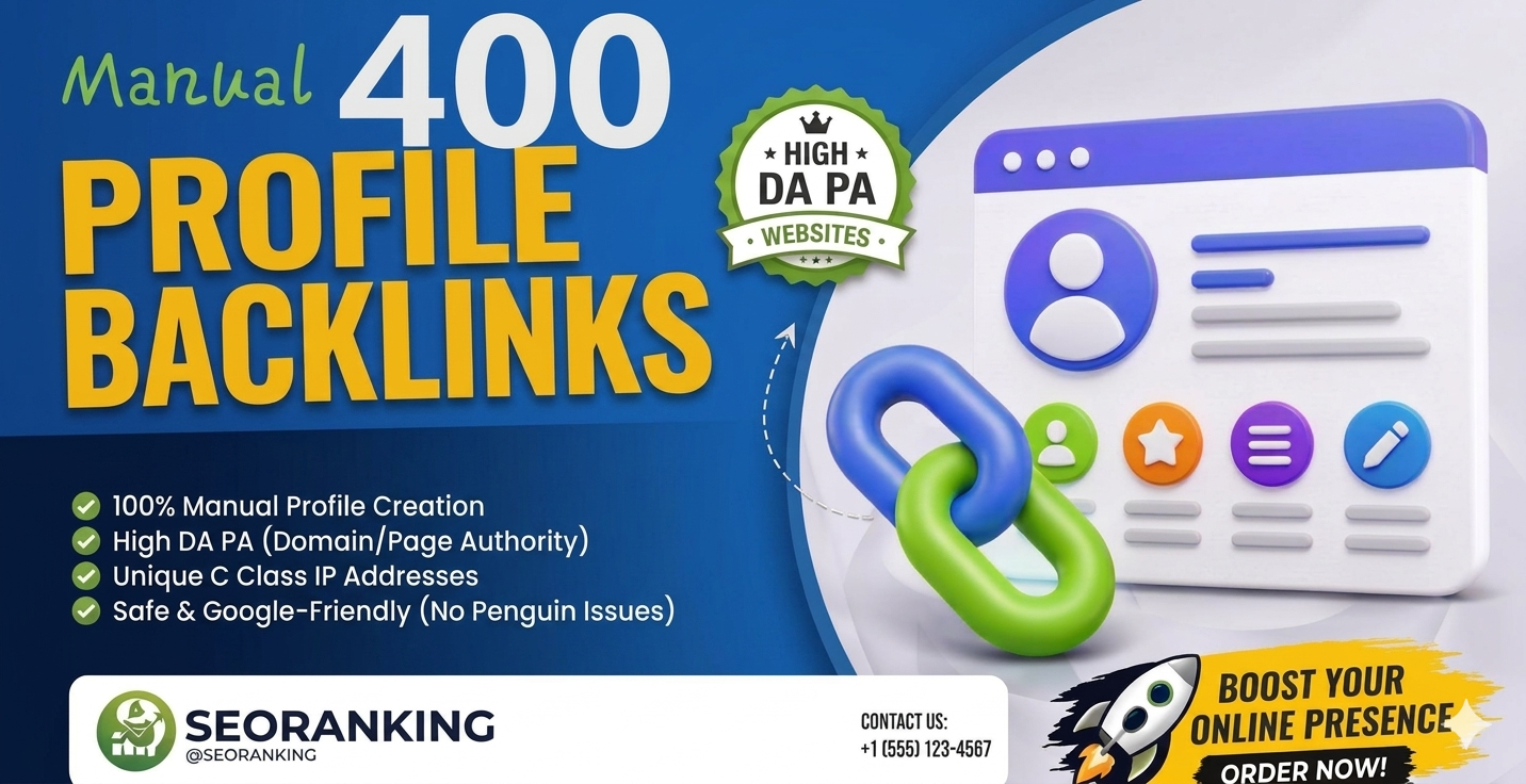 I Will Create 400 High Quality Profile Backlinks For SEO