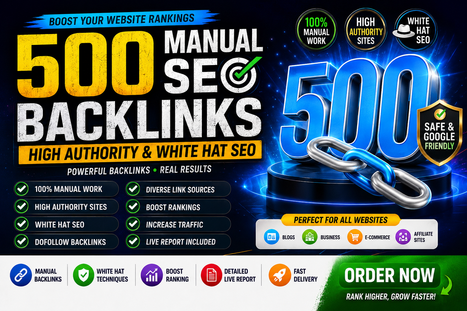 I Will Build 500 High Quality Manual SEO Backlinks to Boost Google Rankings