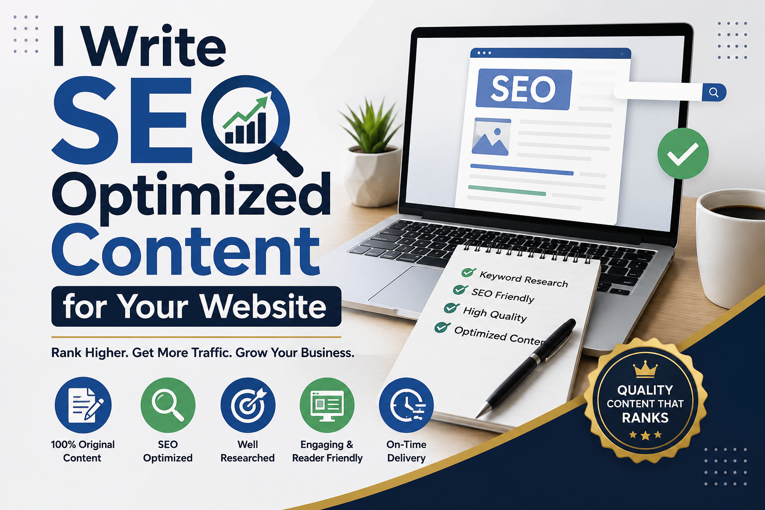 I Write SEO Optimized Content for Your Website