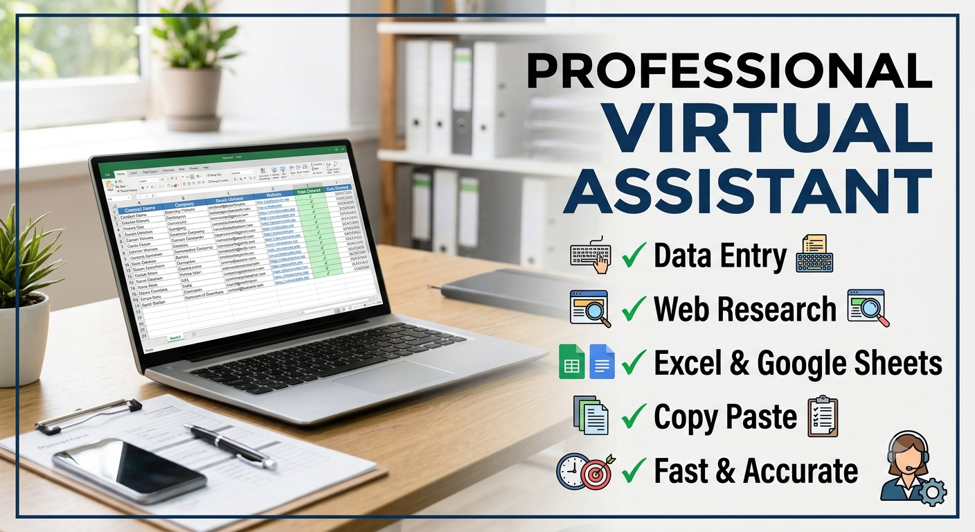 I will do data entry and admin work as your reliable ...