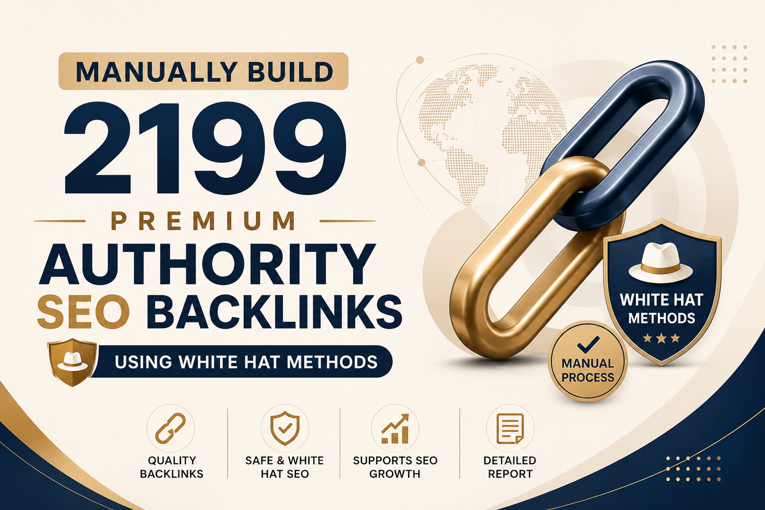 Get Manually Build 2199 Premium Authority SEO Backlinks Using White Hat Methods